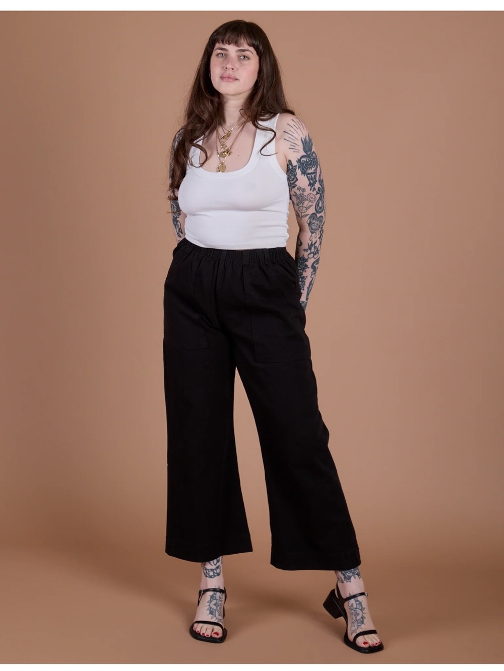 Big Bud Press Action Pants Black XS HIGH Waist Wide Leg